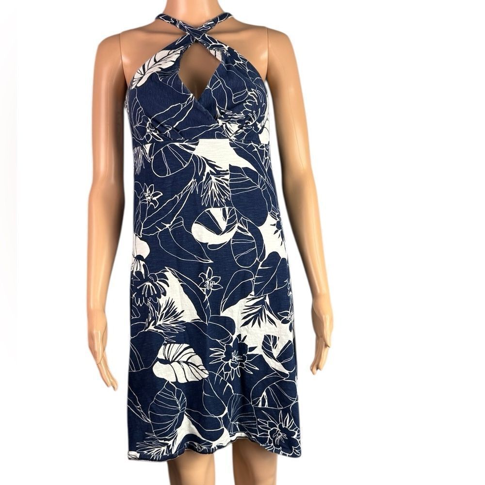 Patagonia Blue & White Floral Sun Dress